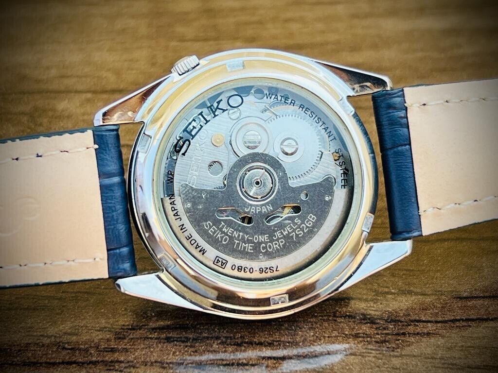 Seiko 5 Automatic 21 Jewels Blue Dial Ref:7S26-03B0, Japan 36mm - Grab A Watch Co