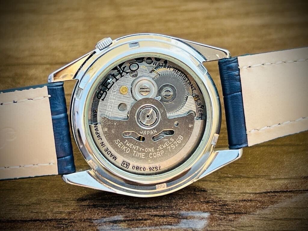 Seiko 5 Automatic 21 Jewels Blue Dial Ref:7S26-03B0, Japan 36mm - Grab A Watch Co