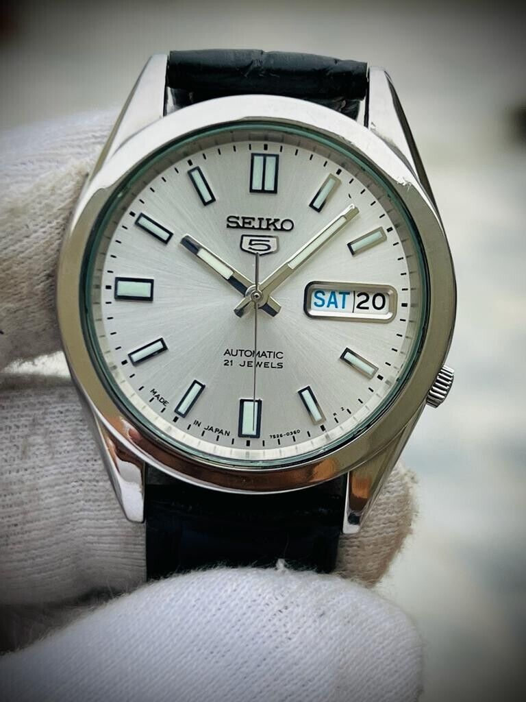 Seiko 5 Automatic 21 Jewels Grey Dial, 7S26-00X0 36mm Men’s Watch