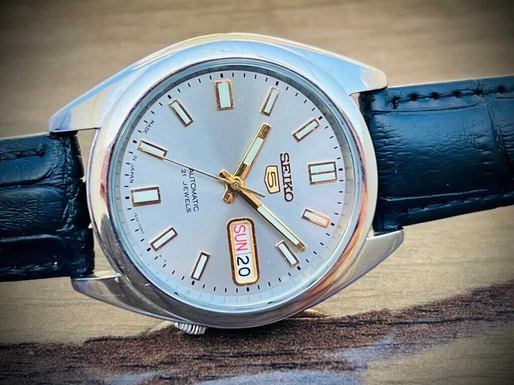 Seiko 5 Automatic 21 Jewels Grey Dial 7S26-0210 Gents Watch 36mm #433