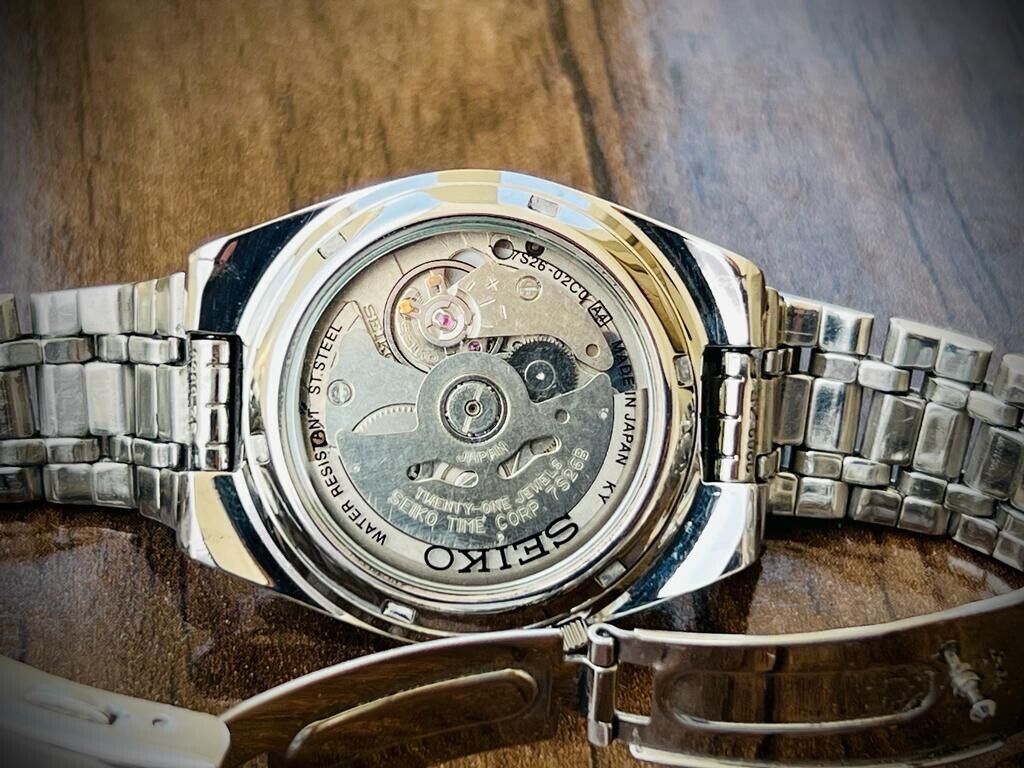 Seiko 5 Automatic 21 Jewels Grey Railway Dial, 7S26-02C0 Mens Watch, 35mm #465