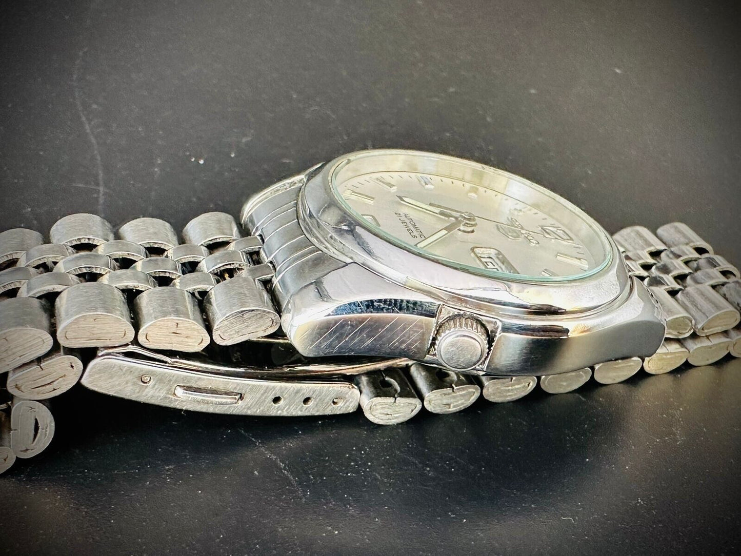 Seiko 5 Automatic 21 Jewels Jubilee White Dial, 7S26 01V0 Mens Watch