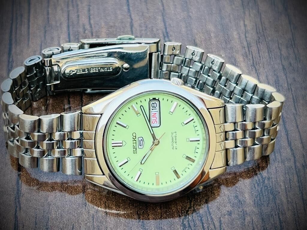 Seiko 5 Automatic 21 Jewels Radium Dial, 7S26-00X0 36mm Men’s Watch - Grab A Watch Co