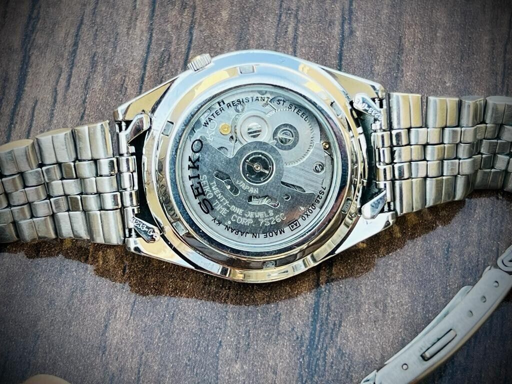 Seiko 5 Automatic 21 Jewels Radium Dial, 7S26-00X0 36mm Men’s Watch - Grab A Watch Co