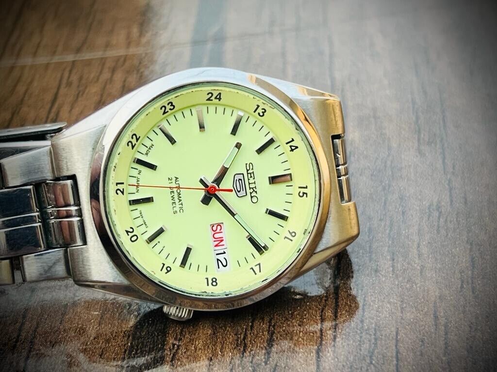Seiko 5 Automatic 21 Jewels Radium Dial, 7S26-01C0, 36mm Men’s Watch - Grab A Watch Co