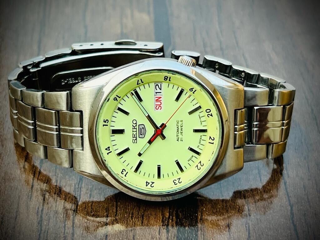 Seiko 5 Automatic 21 Jewels Radium Dial, 7S26-01C0, 36mm Men’s Watch - Grab A Watch Co