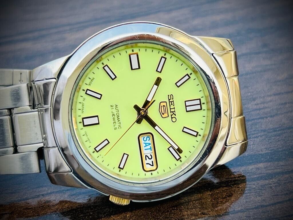 Seiko 5 Automatic 21 Jewels Radium Dial, 7S26-02W0 39mm Men’s Watch - Grab A Watch Co