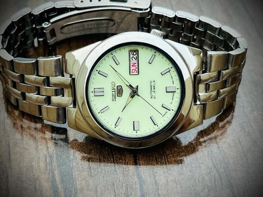 Seiko 5 Automatic 21 Jewels Radium Dial, 7S26-03B0, 36mm Gents Watch - Grab A Watch Co