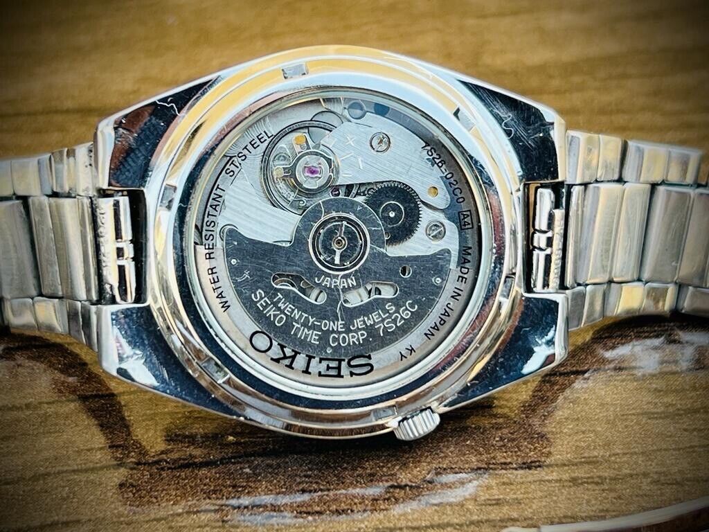 Seiko 5 Automatic 21 Jewels Railway Dial, 7S26-02C0 Mens Watch, 35mm #447