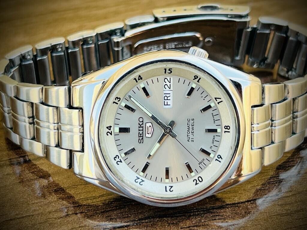 Seiko 5 Automatic 21 Jewels Railway Dial, 7S26-02C0 Mens Watch, 35mm #447