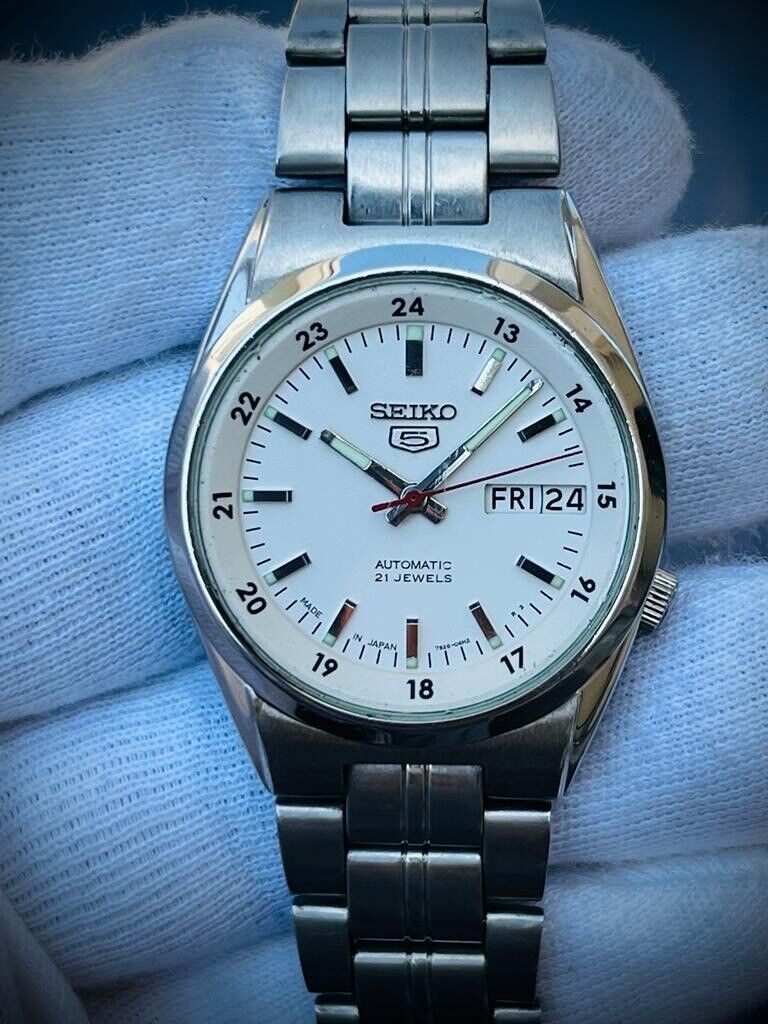 Seiko 5 Automatic 21 Jewels Railway Dial, 7S26 02C0 Mens Watch, 36mm