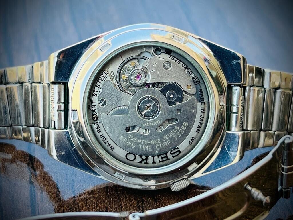 Seiko 5 Automatic 21 Jewels Railway Dial, 7S26 02C0 Mens Watch, 36mm