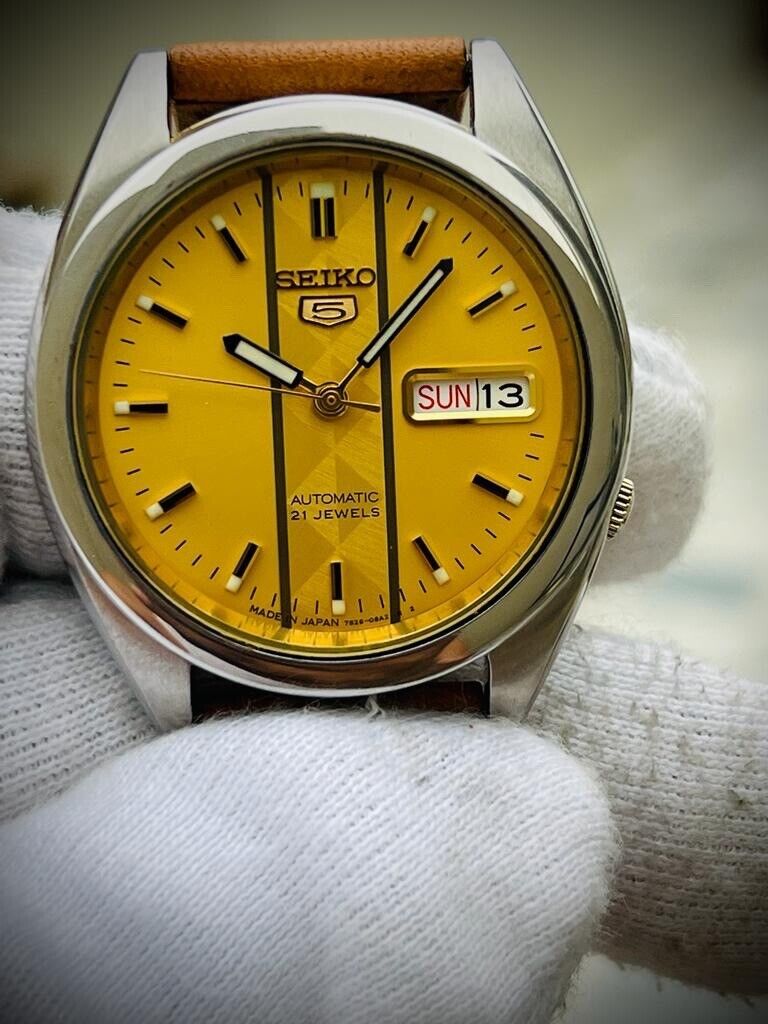 Seiko 5 Automatic 21 Jewels Rare Dial, 7S26-00X0 37mm Men’s Watch - Grab A Watch Co