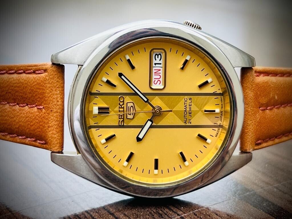 Seiko 5 Automatic 21 Jewels Rare Dial, 7S26-00X0 37mm Men’s Watch - Grab A Watch Co