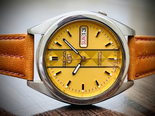 Seiko 5 Automatic 21 Jewels Rare Dial, 7S26-00X0 37mm Men’s Watch - Grab A Watch Co