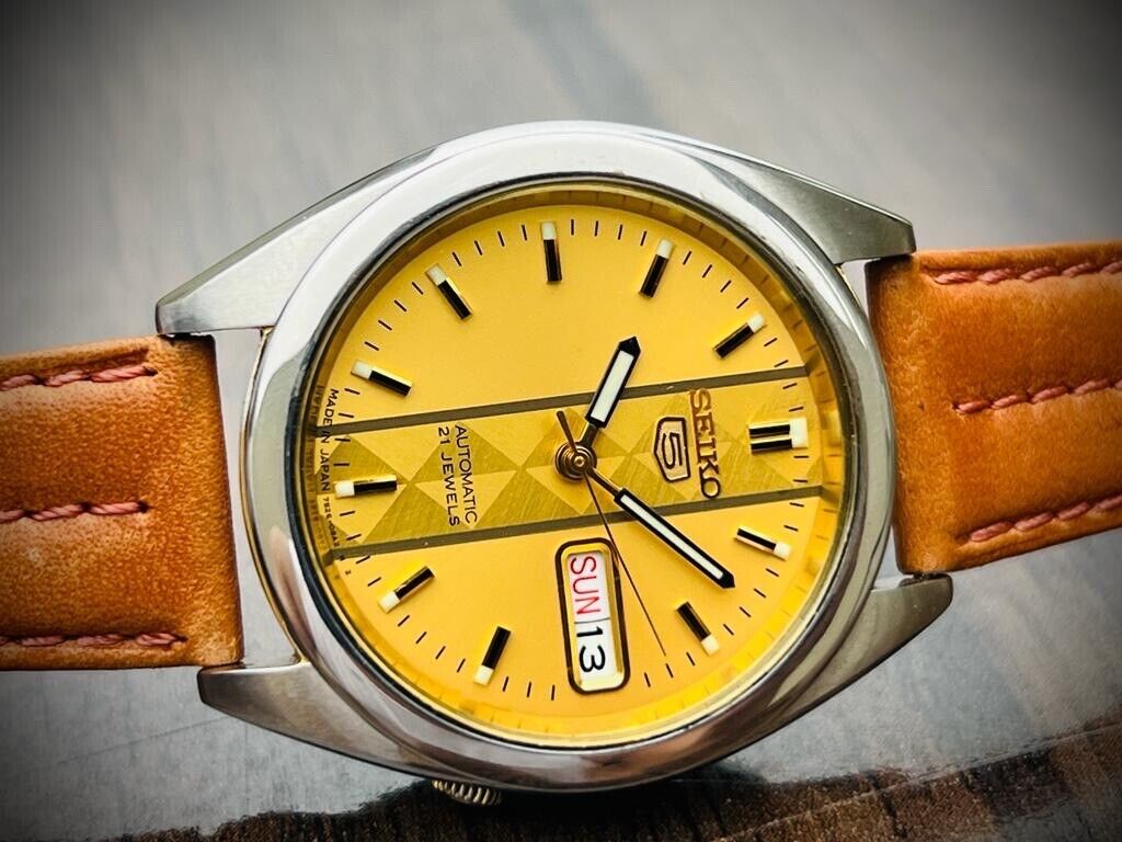 Seiko 5 Automatic 21 Jewels Rare Dial, 7S26-00X0 37mm Men’s Watch - Grab A Watch Co