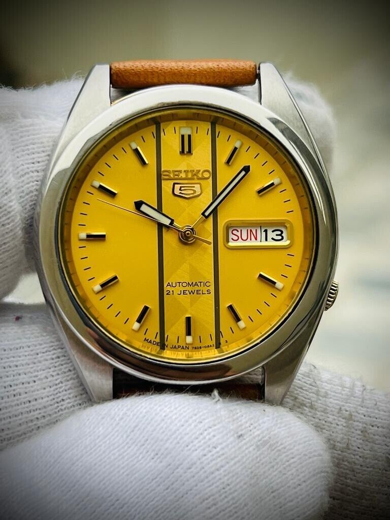 Seiko 5 Automatic 21 Jewels Rare Dial, 7S26-00X0 37mm Men’s Watch - Grab A Watch Co