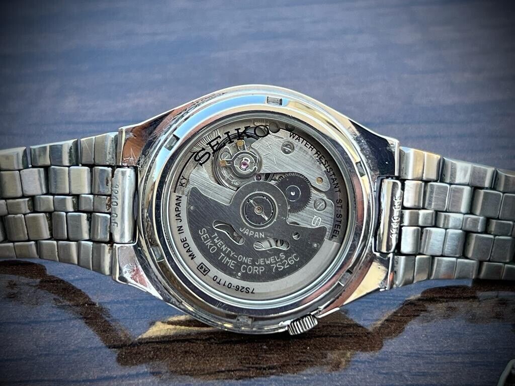 Seiko 5 Automatic 21 Jewels Silver Dial, 7S26-01T0 36mm Men’s Watch - Grab A Watch Co