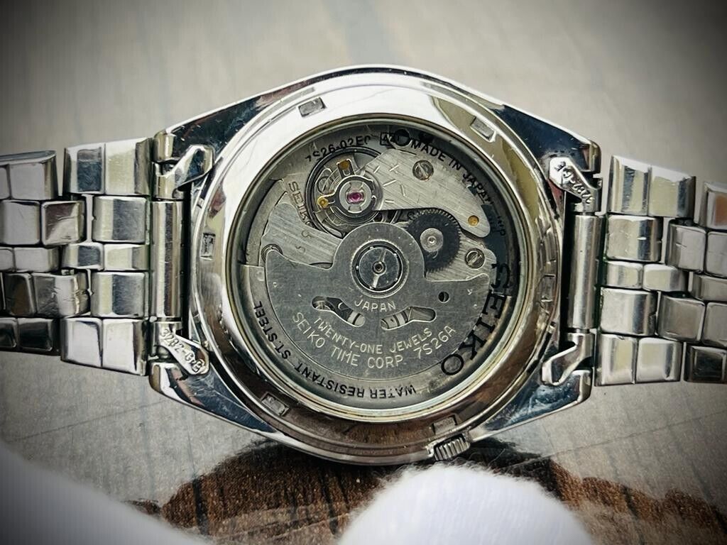 Seiko 5 Automatic 21 Jewels Silver Dial 7S26-02E0 Gents Watch 38mm - Grab A Watch Co