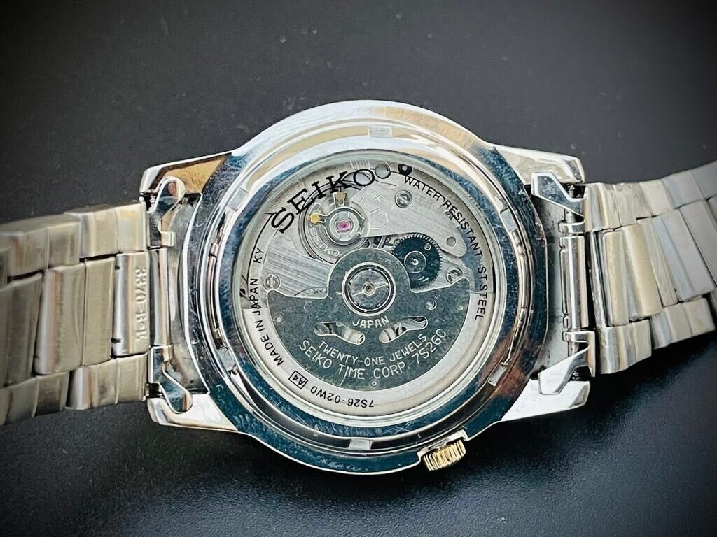 Seiko 5 Automatic 21 Jewels White Dial, 7S26 02W0, 38mm Gents Watch - Grab A Watch Co