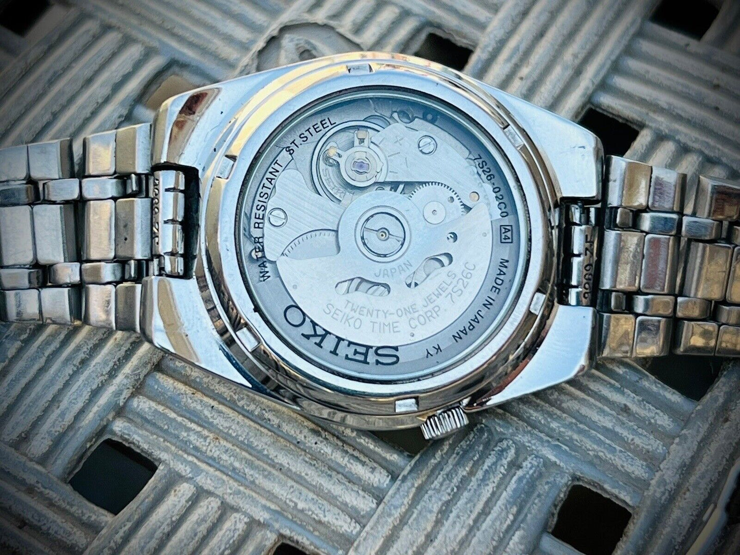 Seiko 5 Automatic 21 Jewels White dial Ref:7S26-02C0, Japan 36mm - Grab A Watch Co