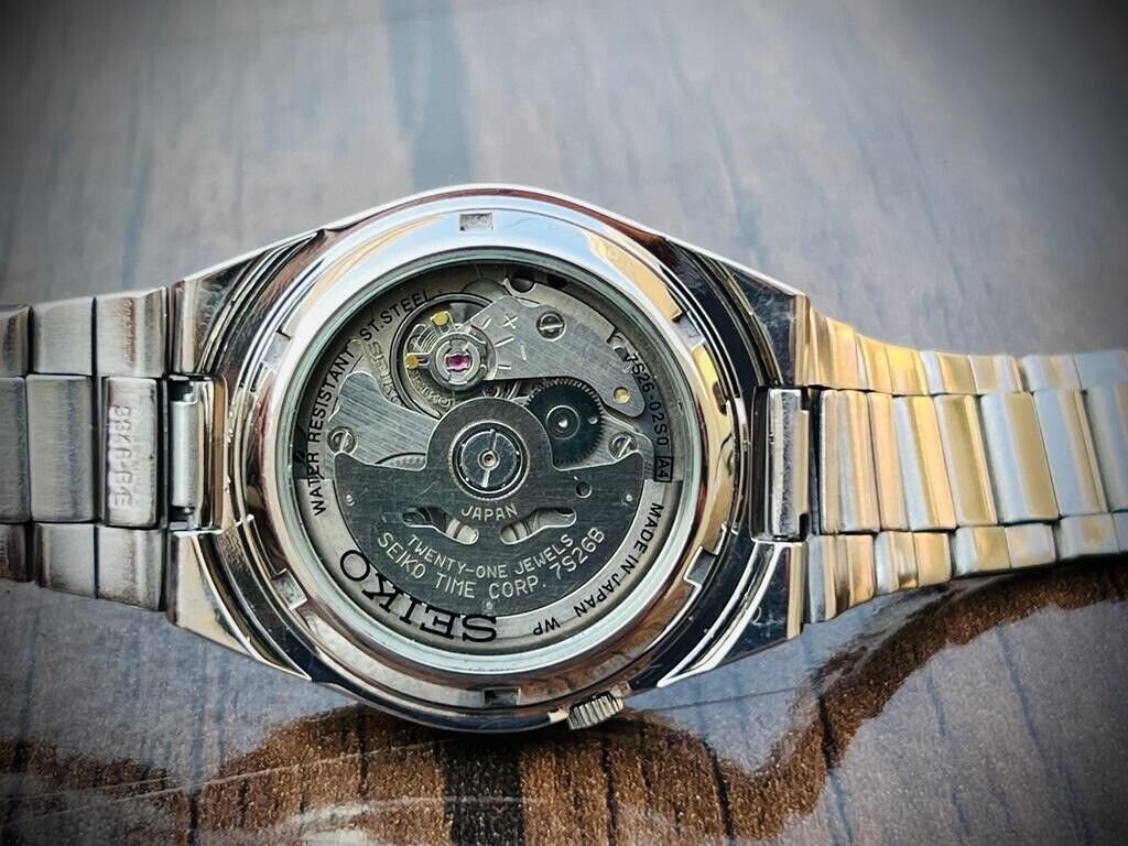 Seiko 5 Automatic 21 Jewels White Dial Ref:7S26-02S0, Japan 37mm Mens Watch - Grab A Watch Co