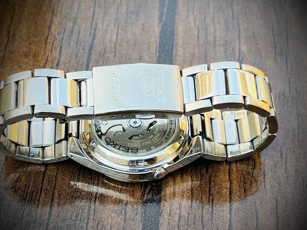 Seiko 5 Automatic 21 Jewels White Dial Ref:7S26-02S0, Japan 37mm Mens Watch - Grab A Watch Co