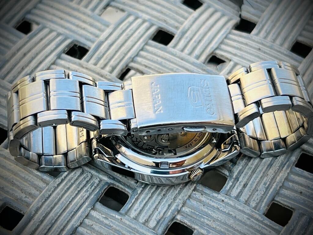 Seiko 5 Automatic 21 Jewels white dial Ref:7S26-03B0, Japan 36mm - Grab A Watch Co