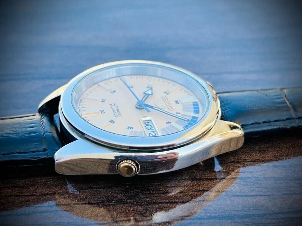 Seiko 5 Automatic 21 Jewels Yellow Racer Dial, 7S26-0550 37mm Men’s Watch