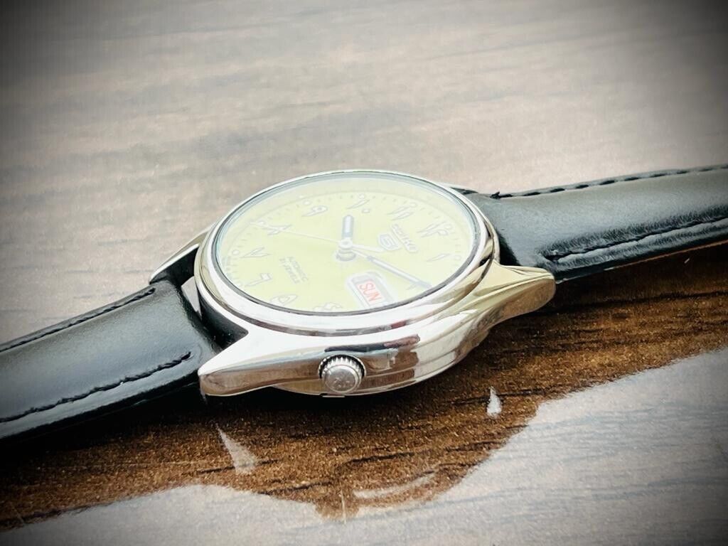 Seiko 5 Automatic Arabic Radium Dial, 7S26 00X0, 34mm Gents Watch - Grab A Watch Co