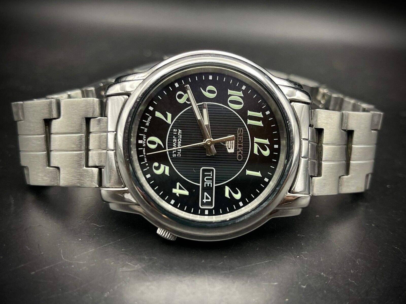 Seiko 5 Automatic Black Dial 21 Jewels 38mm 7s26 02w0 Made In Japan - Grab A Watch Co