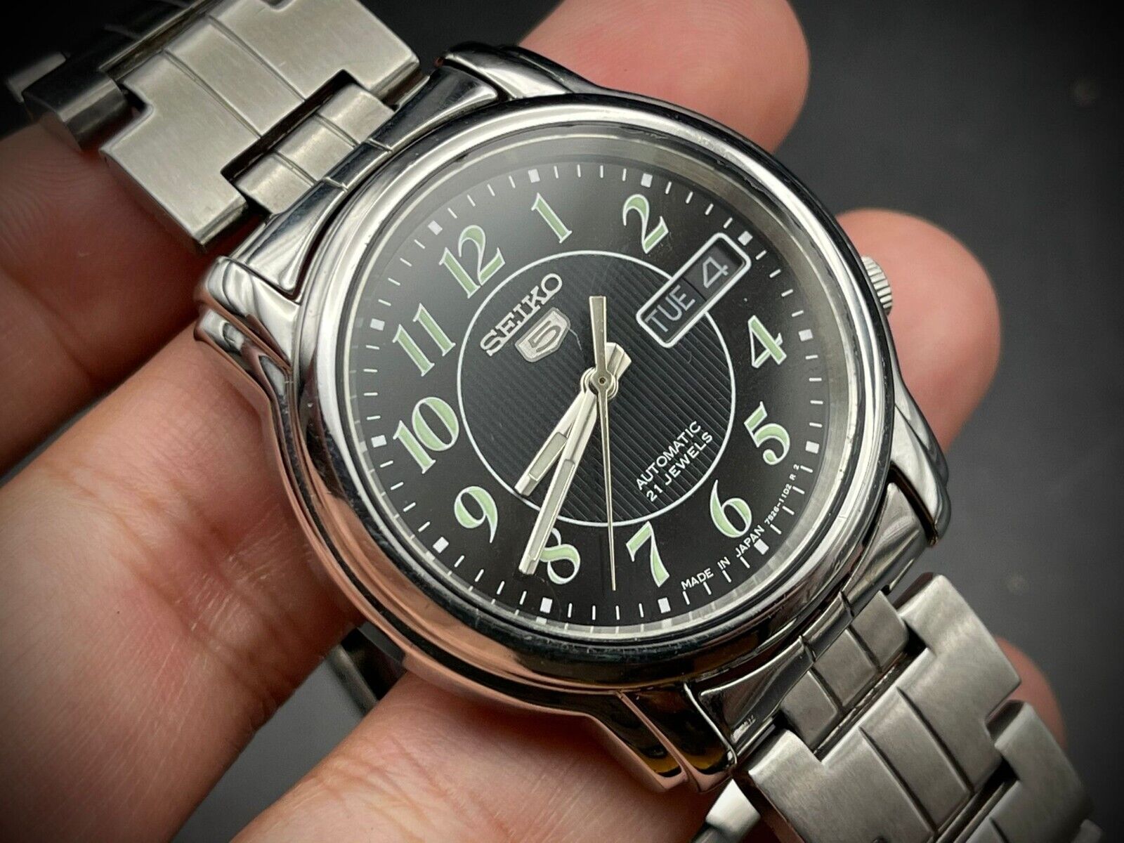 Seiko 5 Automatic Black Dial 21 Jewels 38mm 7s26 02w0 Made In Japan - Grab A Watch Co