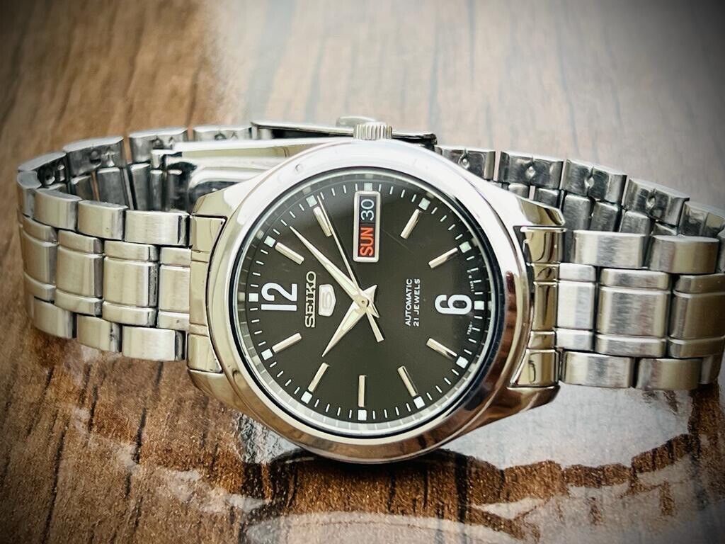 Seiko 5 Automatic Black Dial 21 Jewels 38mm 7s26 03w0 Japan Made