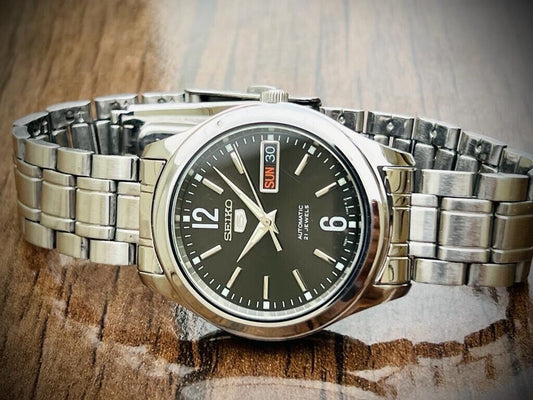 Seiko 5 Automatic Black Dial 21 Jewels 38mm 7s26 03w0 Japan Made