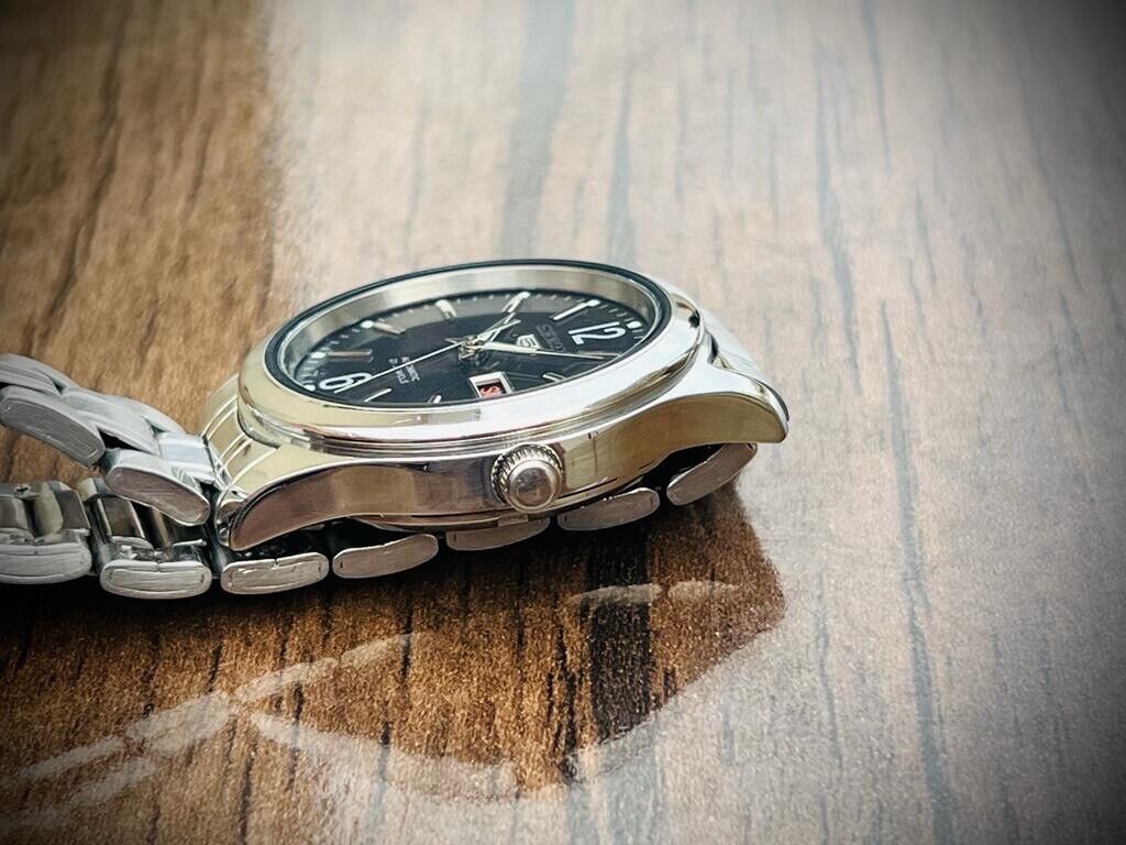 Seiko 5 Automatic Black Dial 21 Jewels 38mm 7s26 03w0 Japan Made