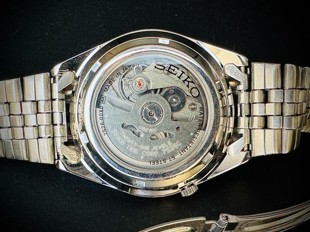 Seiko 5 Automatic Black Dial 21 Jewels 38mm Ref:7s26/00x0 Made In Japan