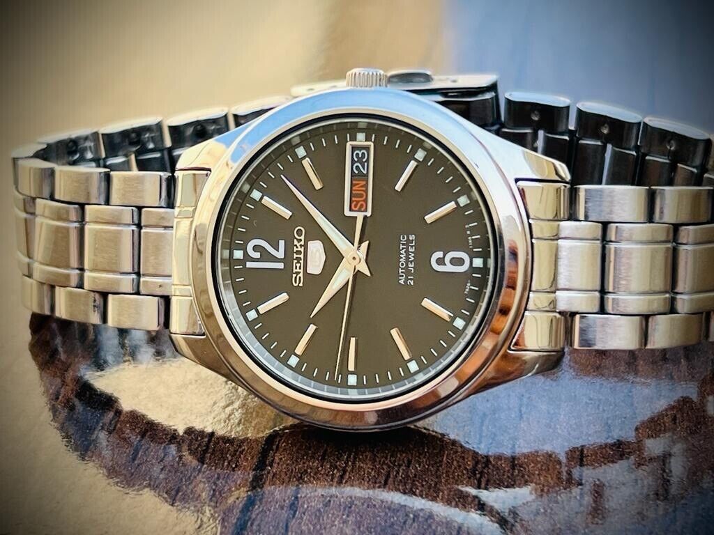 Seiko 5 Automatic Black Dial 21 Jewels 7S26-03W0 37mm Men’s Watch, Japan Made