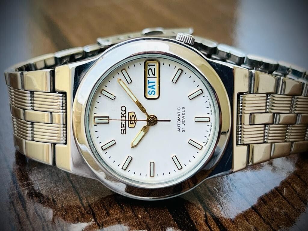 Seiko 5 Automatic Clean Dial 21 Jewels 35mm 7S26-01V0 Made In Japan