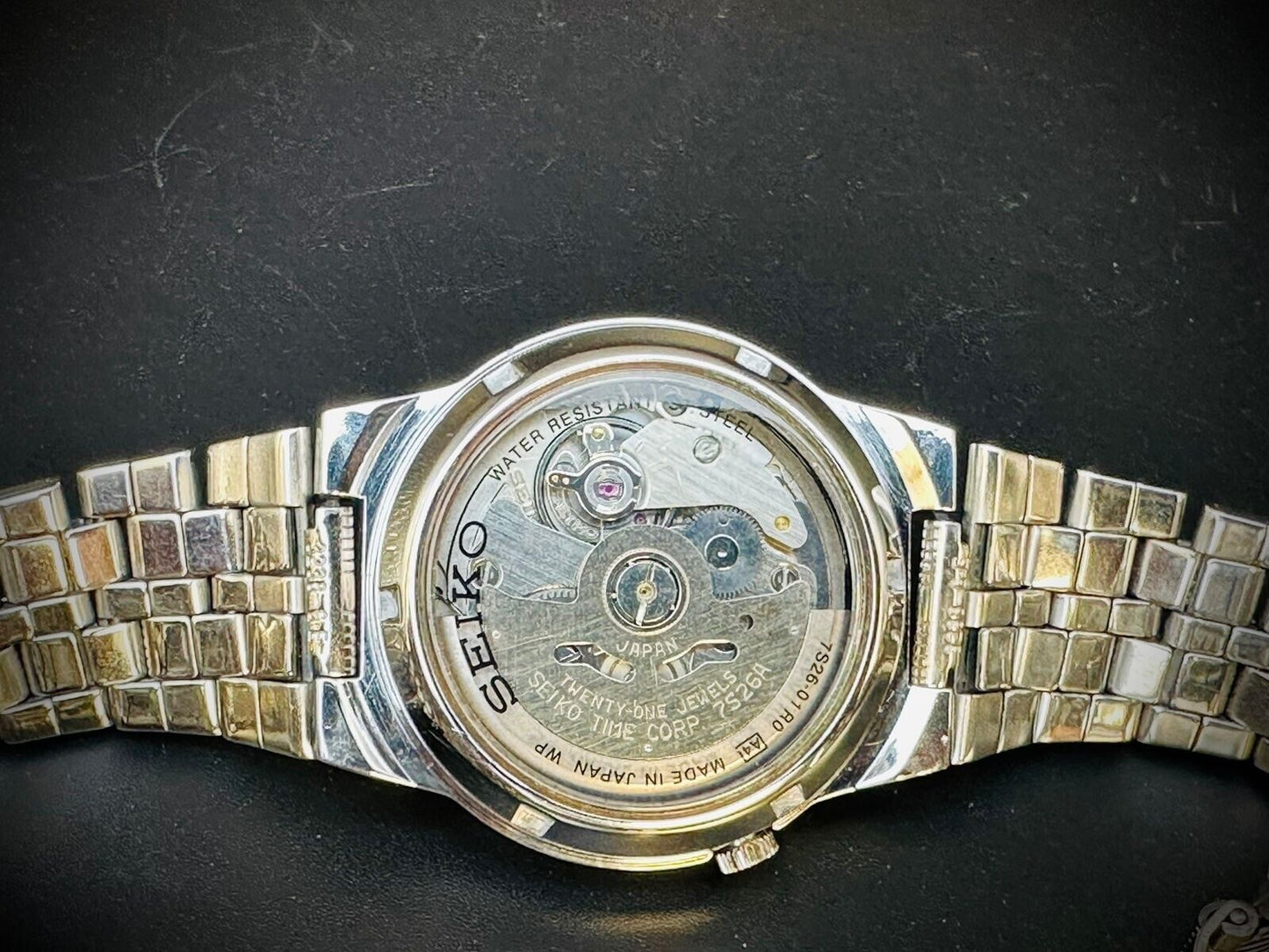 Seiko 5 Automatic Gold Dial 21 Jewels 36mm 7s26 01R0 Japan Made