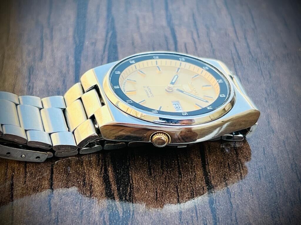 Seiko 5 Automatic Gold Dial 21 Jewels, 7S26-0530 36mm Men’s Watch, Japan made - Grab A Watch Co