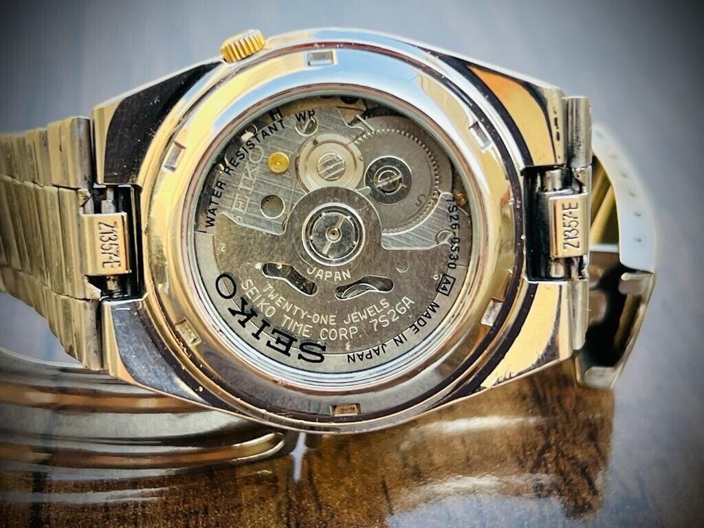 Seiko 5 Automatic Gold Dial 21 Jewels, 7S26-0530 36mm Men’s Watch, Japan made - Grab A Watch Co