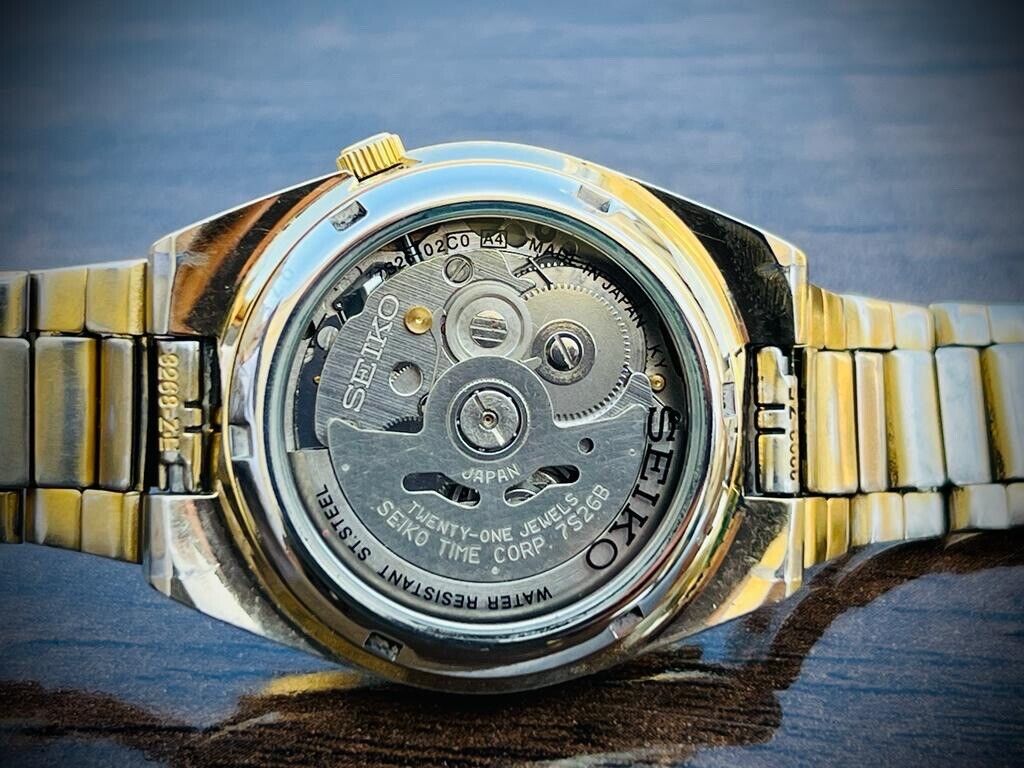 Seiko 5 Automatic Gold Plated Railway Radium Dial, 7S26-02C0 Mens Watch, 35mm - Grab A Watch Co
