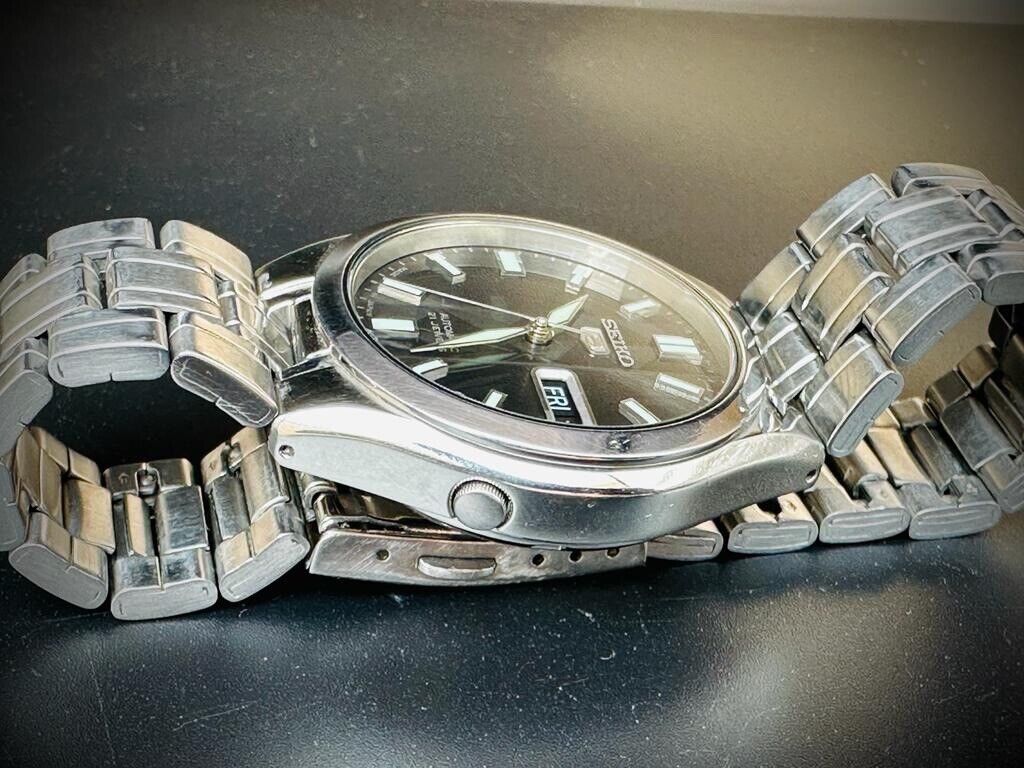 Seiko 5 Automatic Grey Dial 21 Jewels 38mm Ref:7s26/03E0 Made In Japan #136