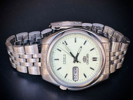 Seiko 5 Automatic Radium Dial 21 Jewels 36mm 7s26 02H0 Japan Made