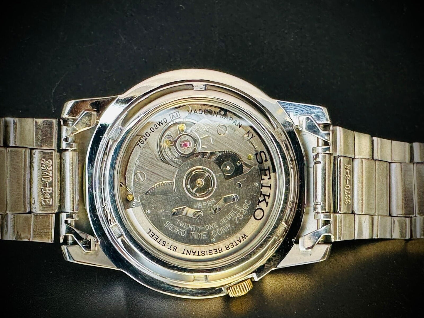 Seiko 5 Automatic Radium Dial 21 Jewels 38mm 7s26 02w0 Japan Made #104