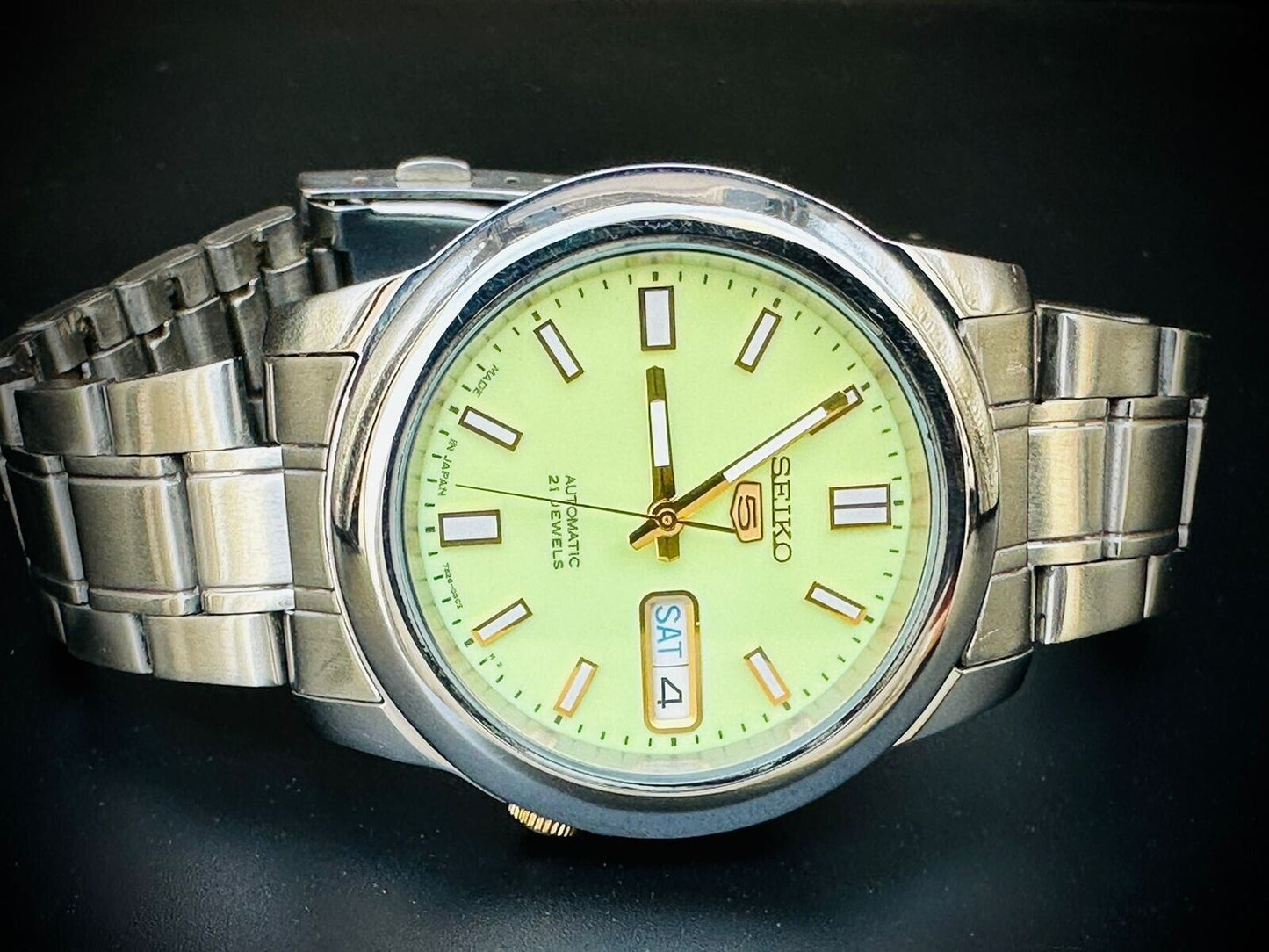 Seiko 5 Automatic Radium Dial 21 Jewels 38mm 7s26 02w0 Japan Made #104