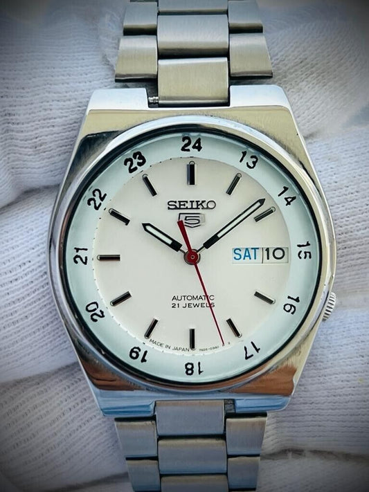 Seiko 5 Automatic Railway 21 Jewels 7S26-0530 36mm Men’s Watch, Japan made