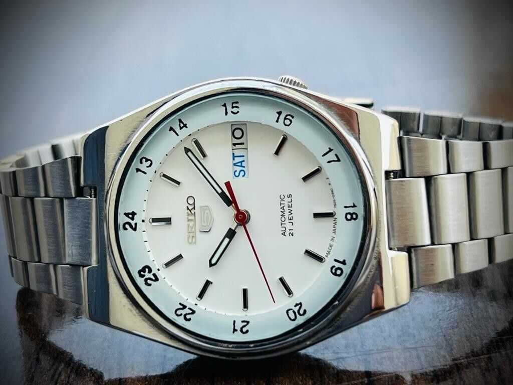 Seiko 5 Automatic Railway 21 Jewels 7S26-0530 36mm Men’s Watch, Japan made