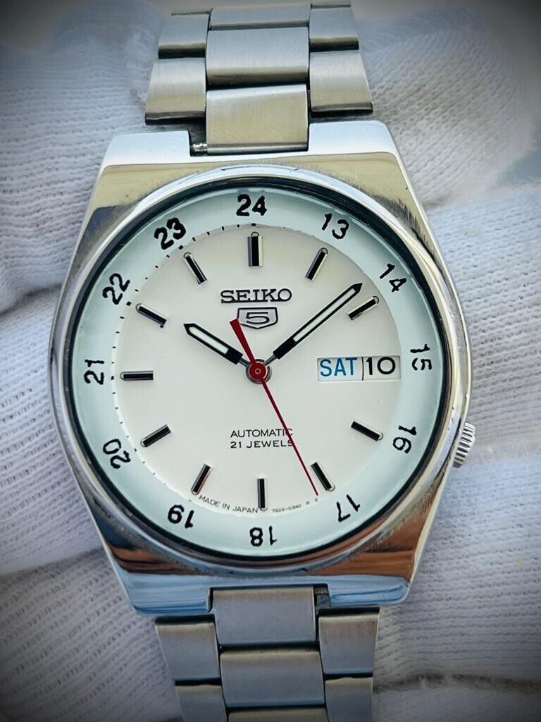Seiko 5 Automatic Railway 21 Jewels 7S26-0530 36mm Men’s Watch, Japan made