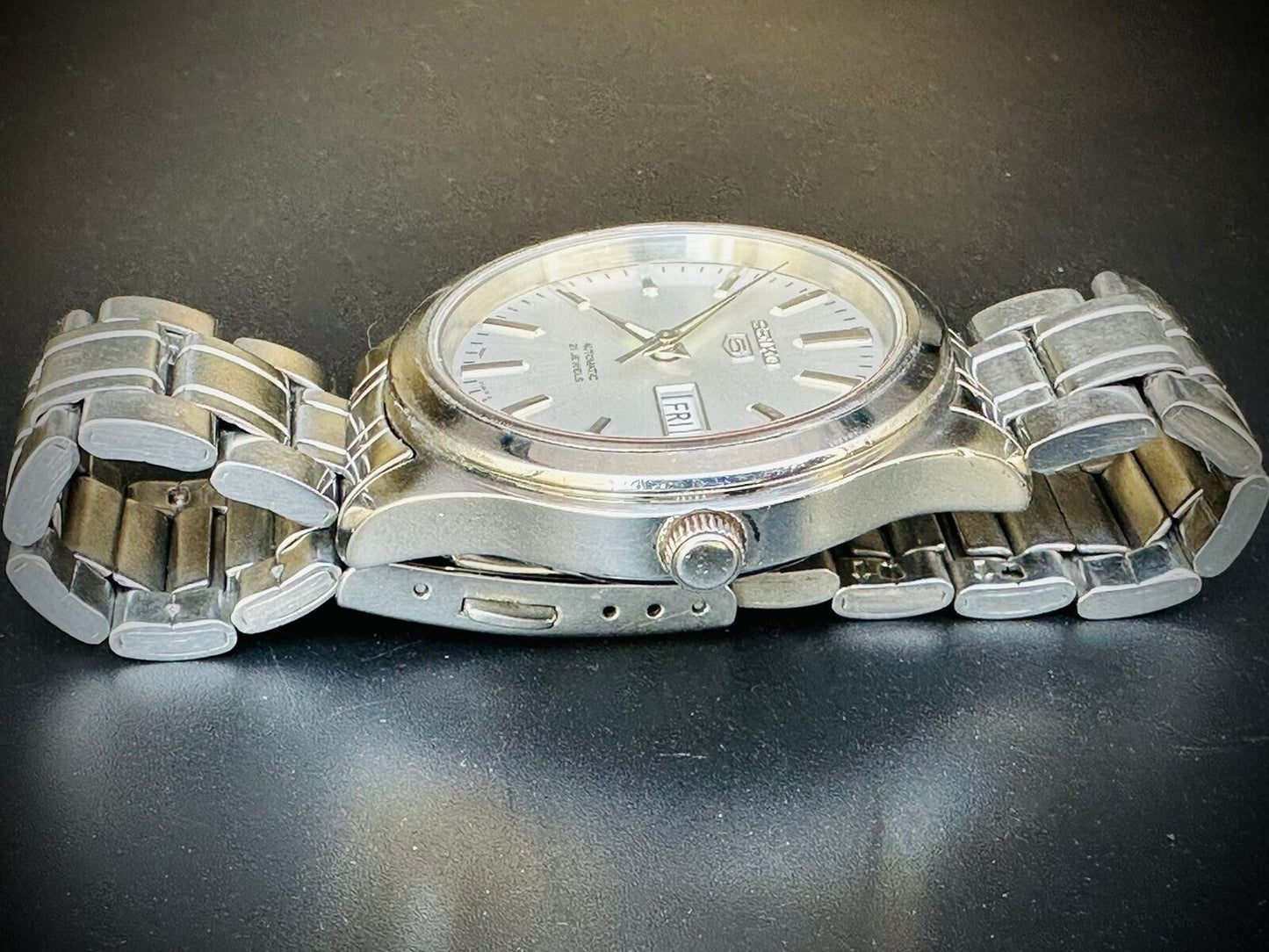 Seiko 5 Automatic White Dial 21 Jewels 38mm 7s26 03w0 Japan Made